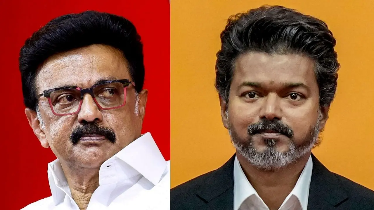 എം.കെ. സ്റ്റാലിൻ, സി. ജോസഫ് വിജയ് | Photo: PTI