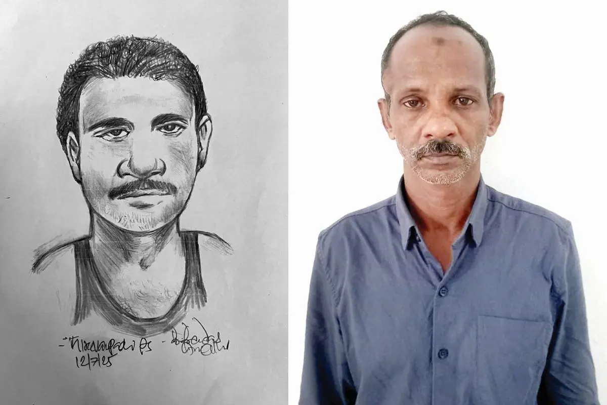 കൊല്ലപ്പെട്ട മോഹനന്റെ രേഖാചിത്രം. (പോലീസ് നേരത്തെ തയ്യാറാക്കിയത് ), മുഹമ്മദലി