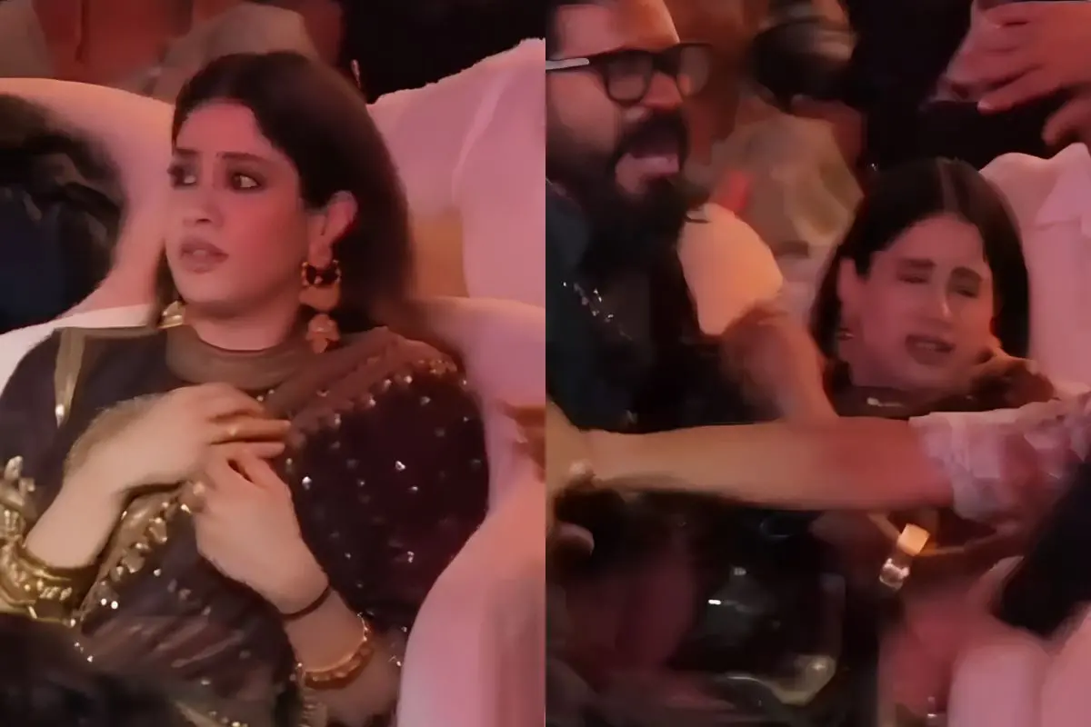 Janhvi Kapoor startled as fan breach security at 'Peddi' event | Photo: X