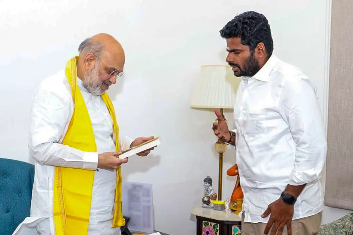 K Annamalai, meets Union Home Minister Amit Shah amidst speculation of his resignation as BJP leader from Tamil Nadu | Photo: PTI