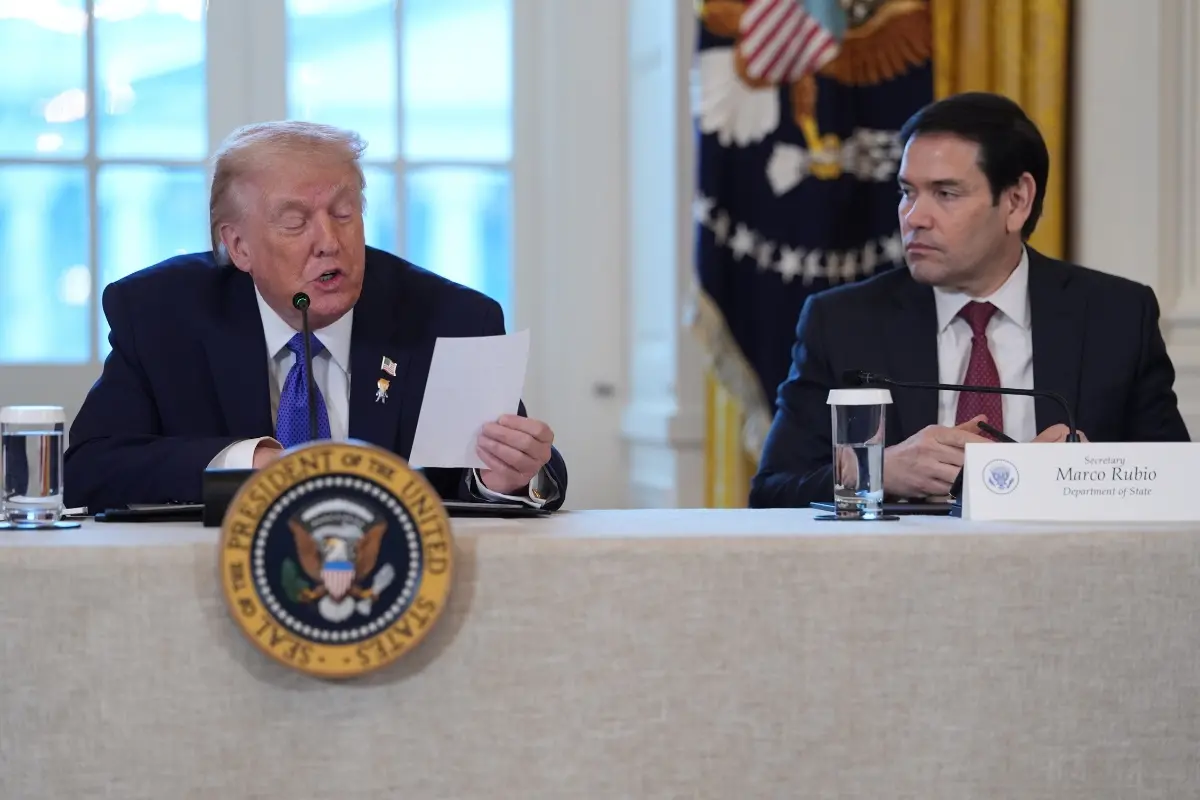 File: US President Donald Trump and Secretary of State Marco Rubio (R) | Photo: AP