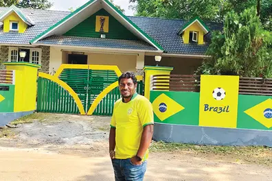 A little Brazil in Palakkad’s Nenmara; Fan’s house turns heads every World Cup