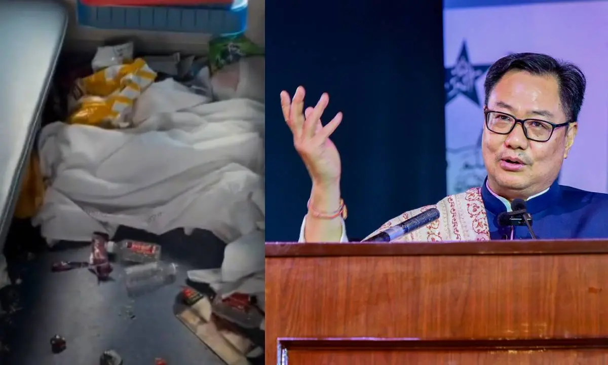 വൈറലായ വീഡിയോയിൽ നിന്ന്, കിരൺ റിജിജു| ഫോട്ടോ: x/@kiranrijiju, ANI