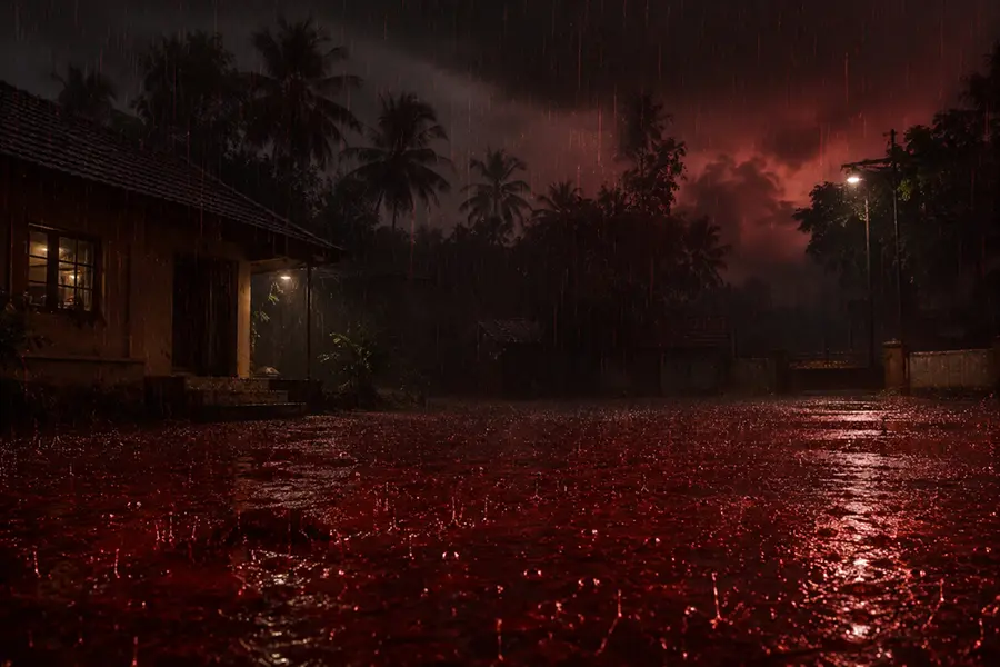 Red Rain AI Image