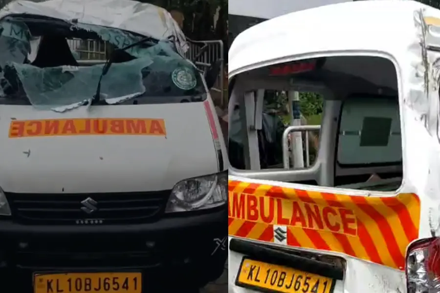 കോഴിക്കോട്ട് ആംബുലൻസ് മറിഞ്ഞ് അപകടം; രോഗി മരിച്ചു, രണ്ടുപേർക്ക് പരിക്ക് | വീഡിയോ