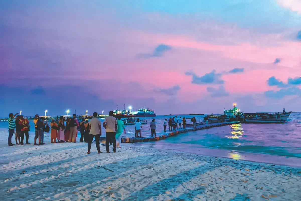 Floating bridge in Kavaratti Island, Lakshadweep.| Photo: Mathrubhumi