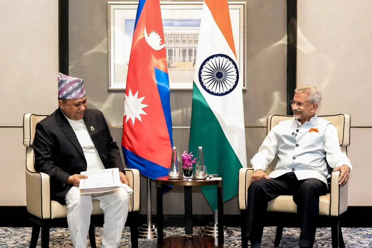 External Affairs Minister S. Jaishankar meets Nepal Foreign Minister Shisir Khanal, in New Delhi.| Photo: ANI