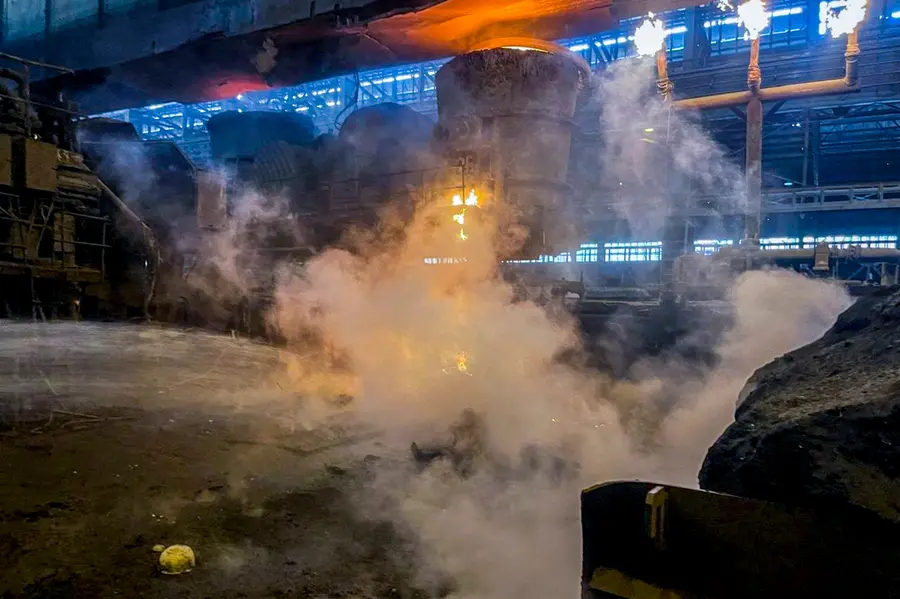 Smoke erupts in Vizag steel plant after molten iron spilt while being moved in a bucket by a crane in Visakhapatnam