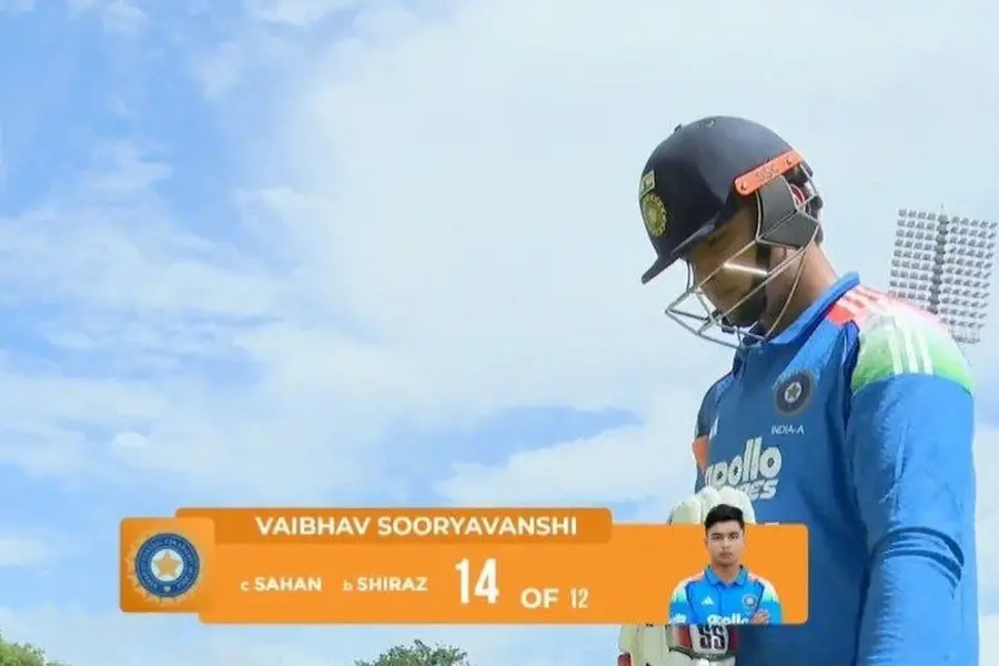 Disappointing India A debut for Vaibhav Sooryavanshi as he falls for 14 against Sri Lanka
