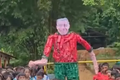 Kerala school celebrates FIFA 2026 with giant Ronaldo eco-brick model