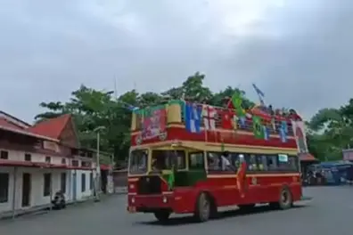 World Cup fever grips Kochi, football fans rally through city on double-decker bus