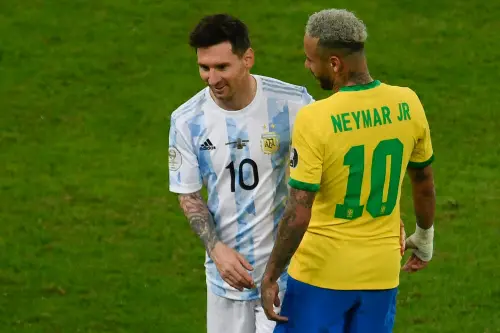 Lionel Messi (L) and Neymar I AFP