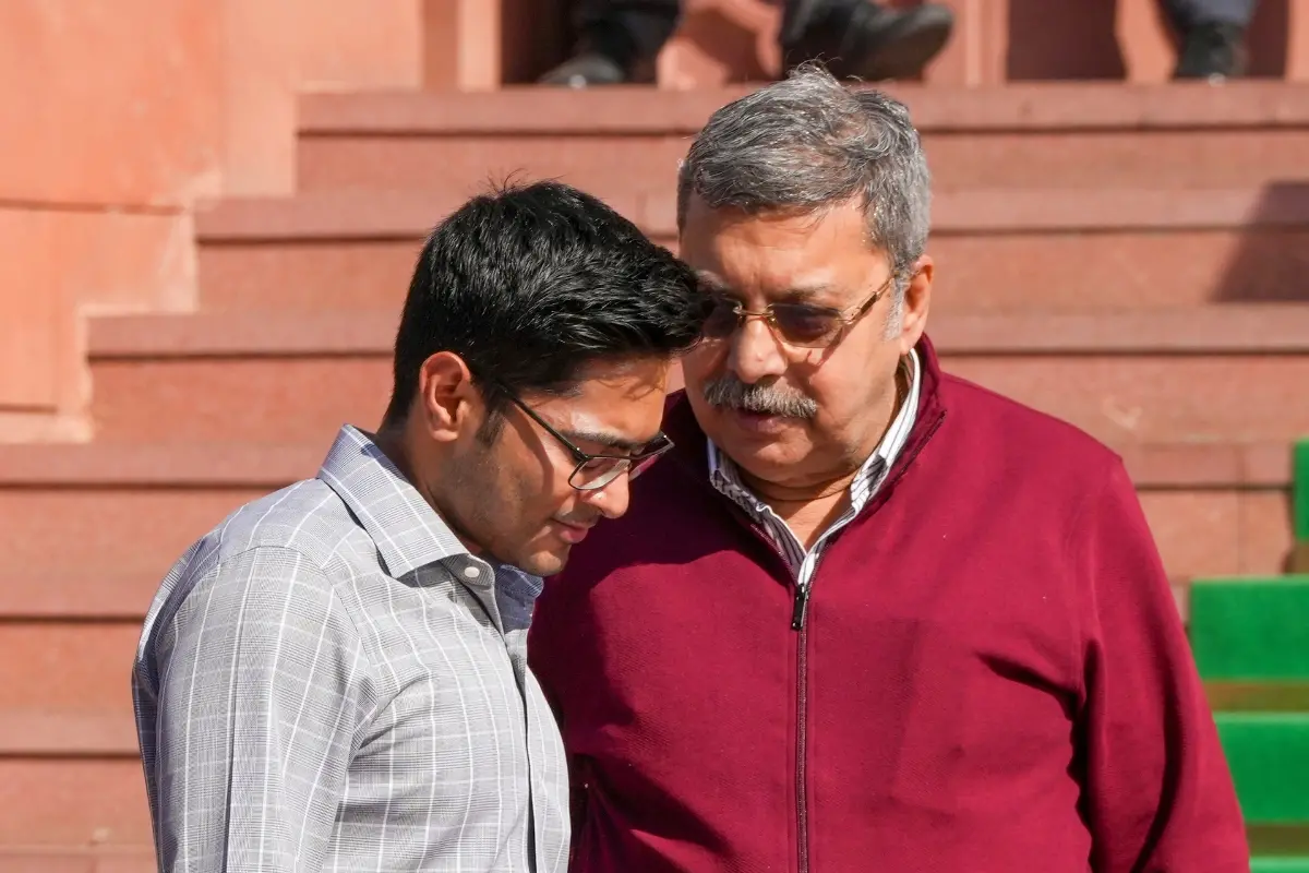 TMC MPs Abhishek Banerjee and Kalyan Banerjee during the Budget session of Parliament, in New Delhi.| File image: PTI