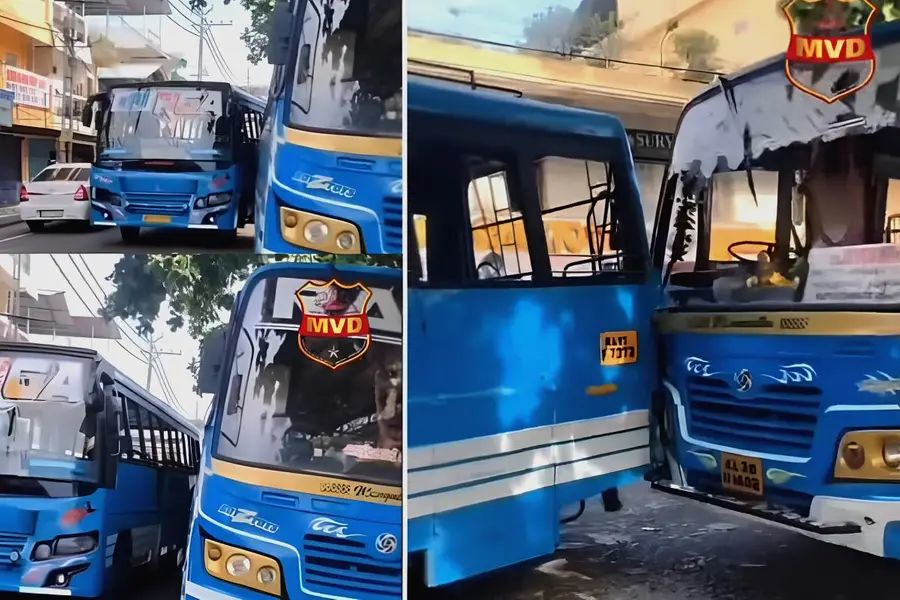 രണ്ടറ്റം കൂട്ടിമുട്ടിക്കണ്ടേ, തെമ്മാടിത്തരം വെച്ചുപൊറുപ്പിക്കില്ല; സ്വകാര്യ ബസിന്‌ MVD മുന്നറിയിപ്പ്