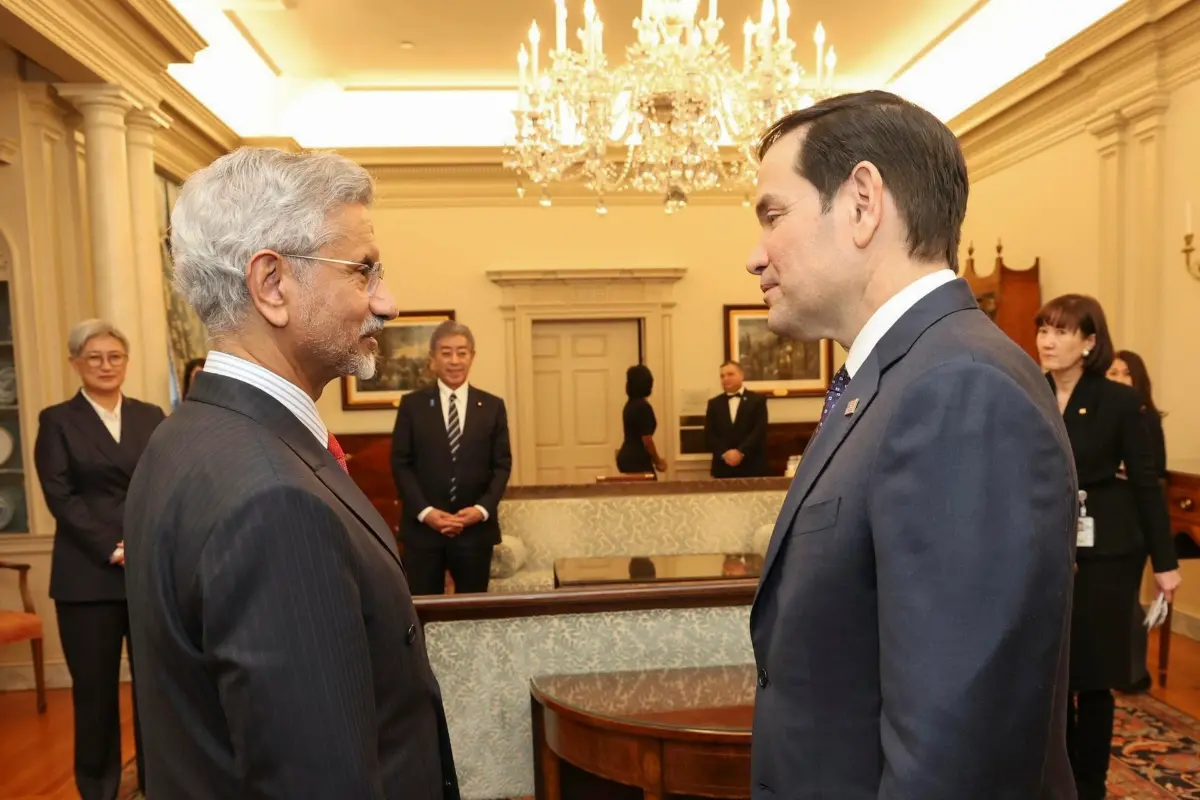 External Affairs Minister S Jaishankar with US Secretary of State Marco Rubio during a Quad Foreign Ministers' meeting, in Washington DC.| File image: PTI