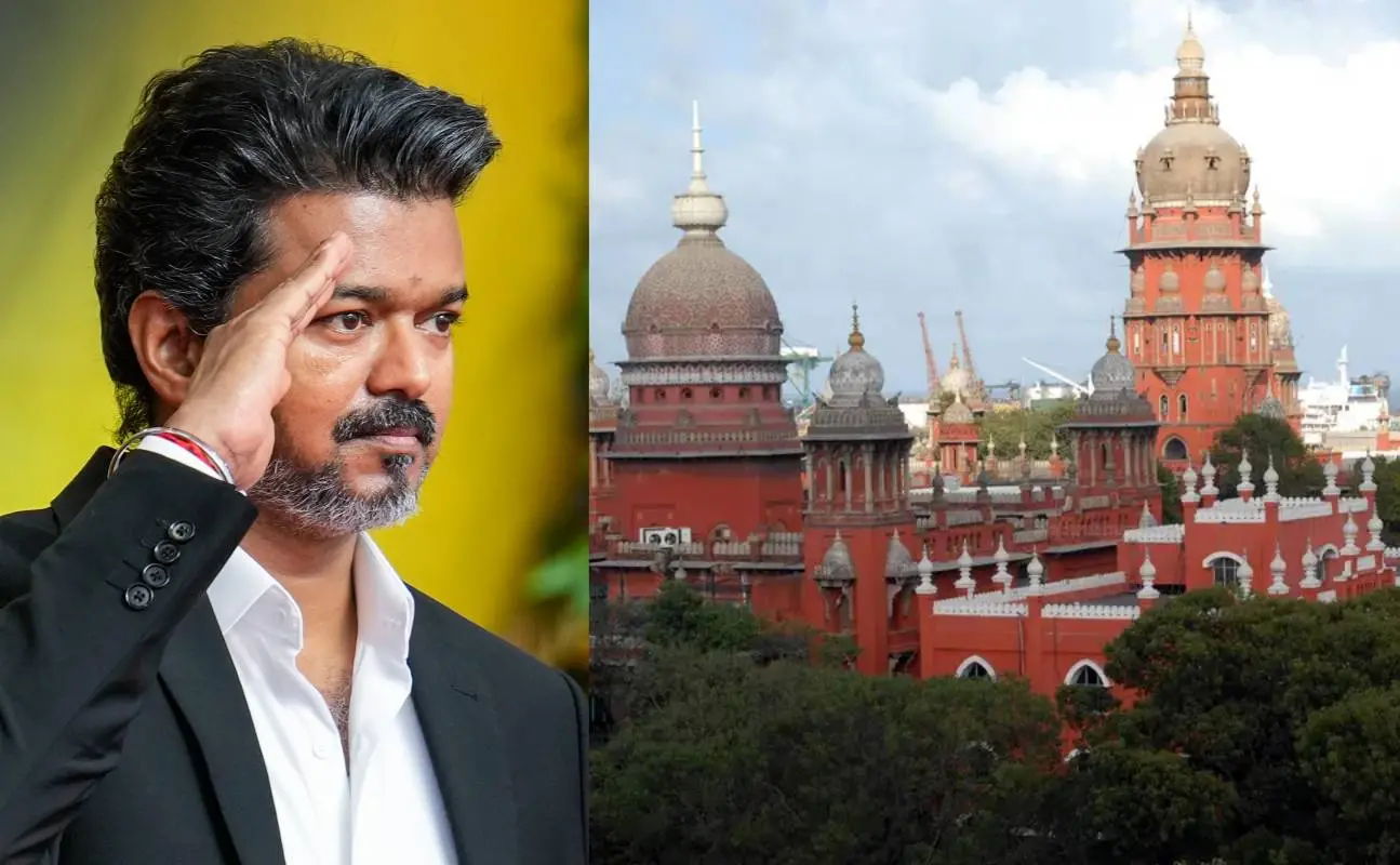വിജയ്, മദ്രാസ് കോടതി സമുച്ചയം | Photo: PTI, Mathrubhumi