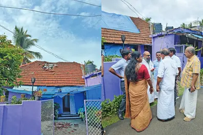 House damaged near Kochi Airport as descending aircraft sends tiles flying; owner injured