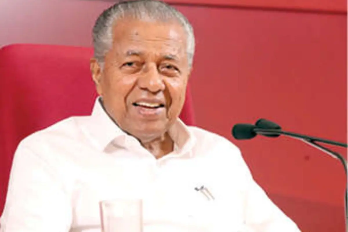 Pinarayi Vijayan without his glasses during press conference