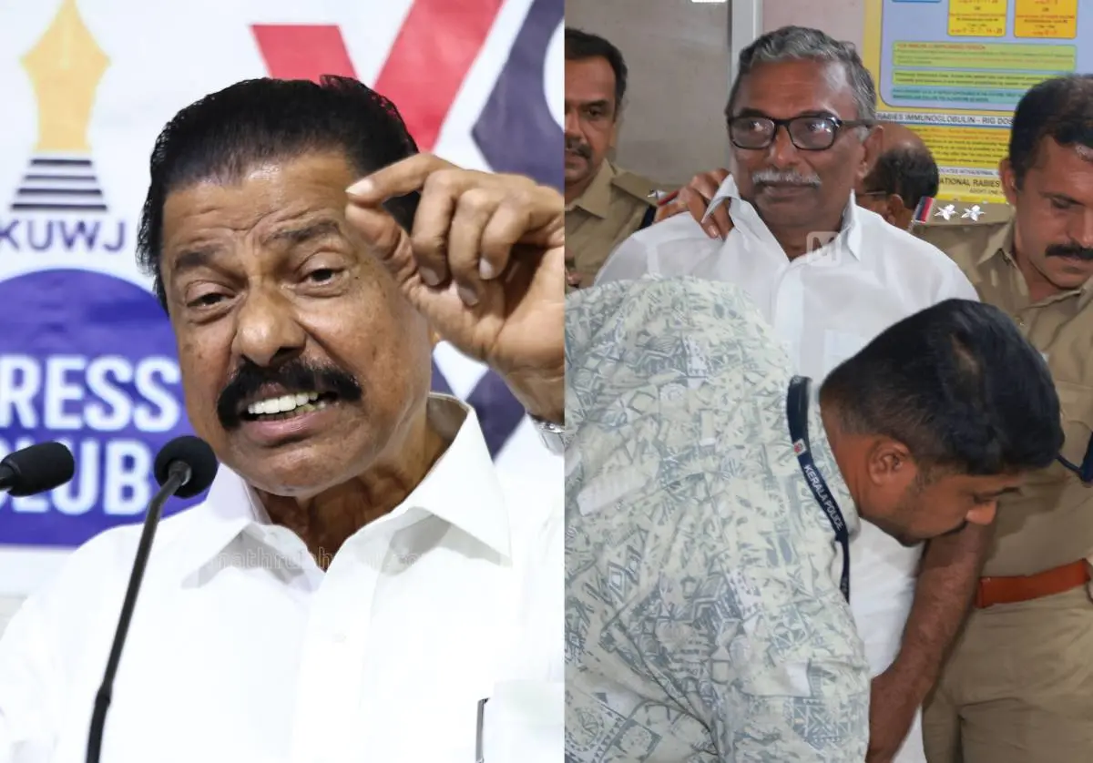 എം.വി.ഗോവിന്ദന്‍,എ.പദ്മകുമാര്‍ പോലീസ് കസ്റ്റഡിയിലായിരുന്നപ്പോള്‍ |ഫോട്ടോ:മാതൃഭൂമി
