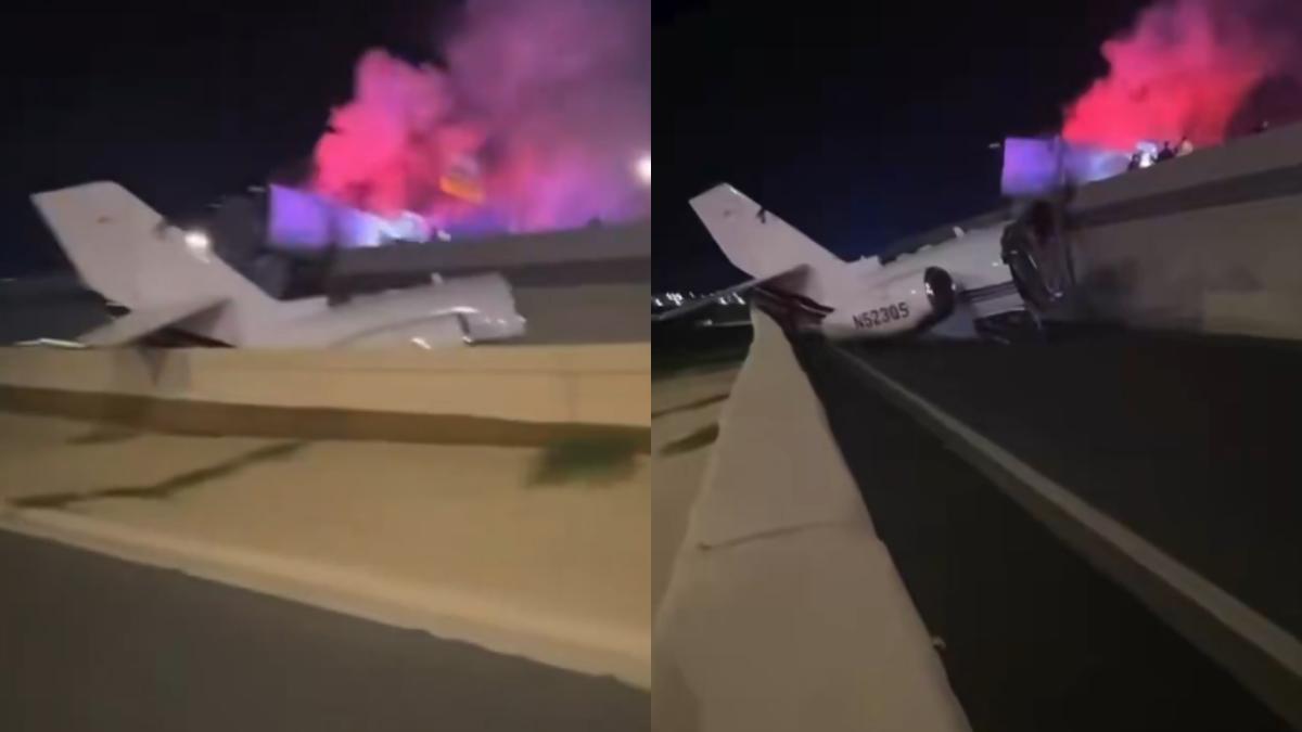 Plane goes down on Texas highway; occupants pulled from wreckage