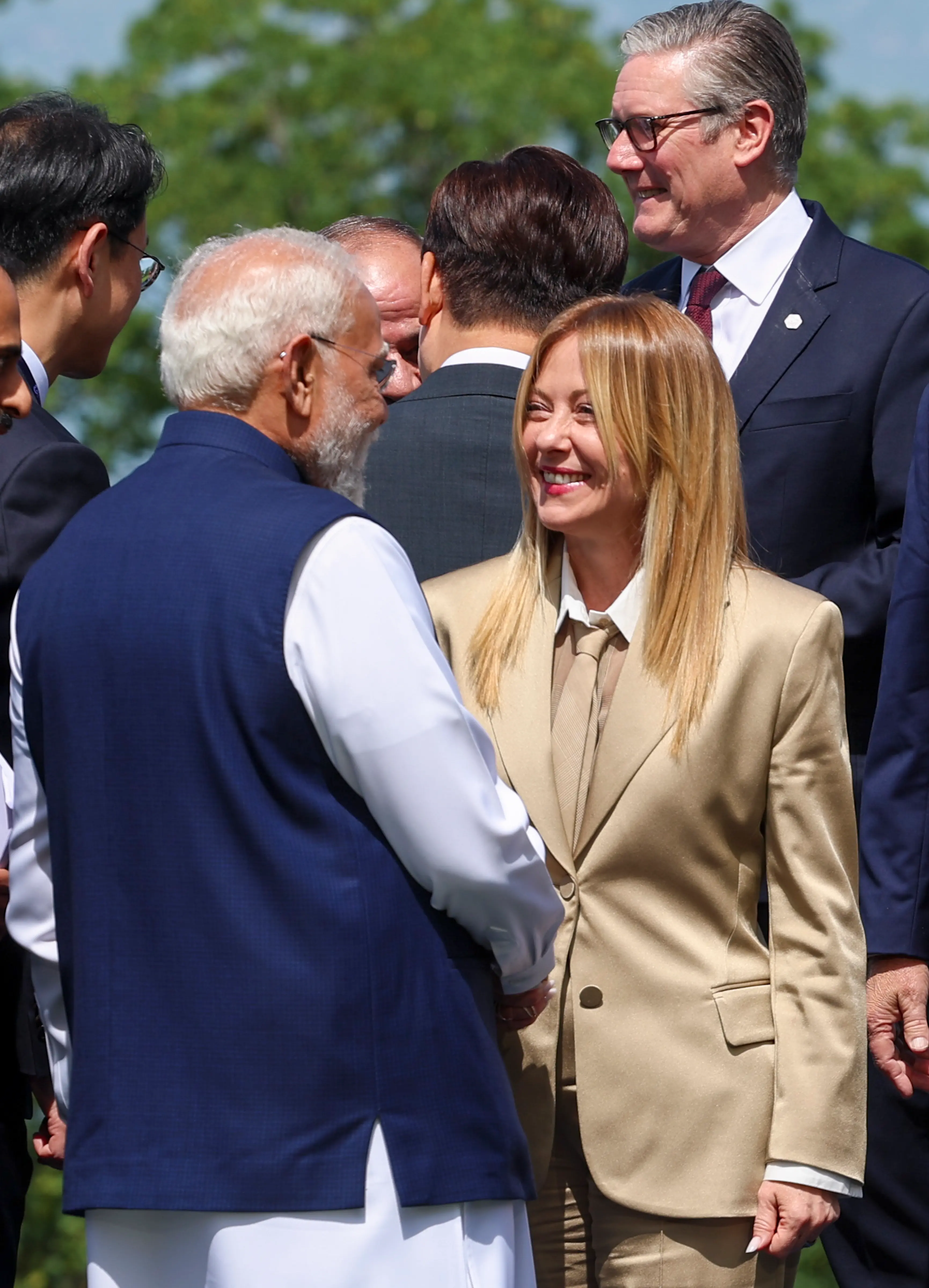 G7 ഉച്ചകോടിയിൽ ജോർജിയ മെലോണിക്കൊപ്പം നരേന്ദ്ര മോദി | PHOTO: PTI