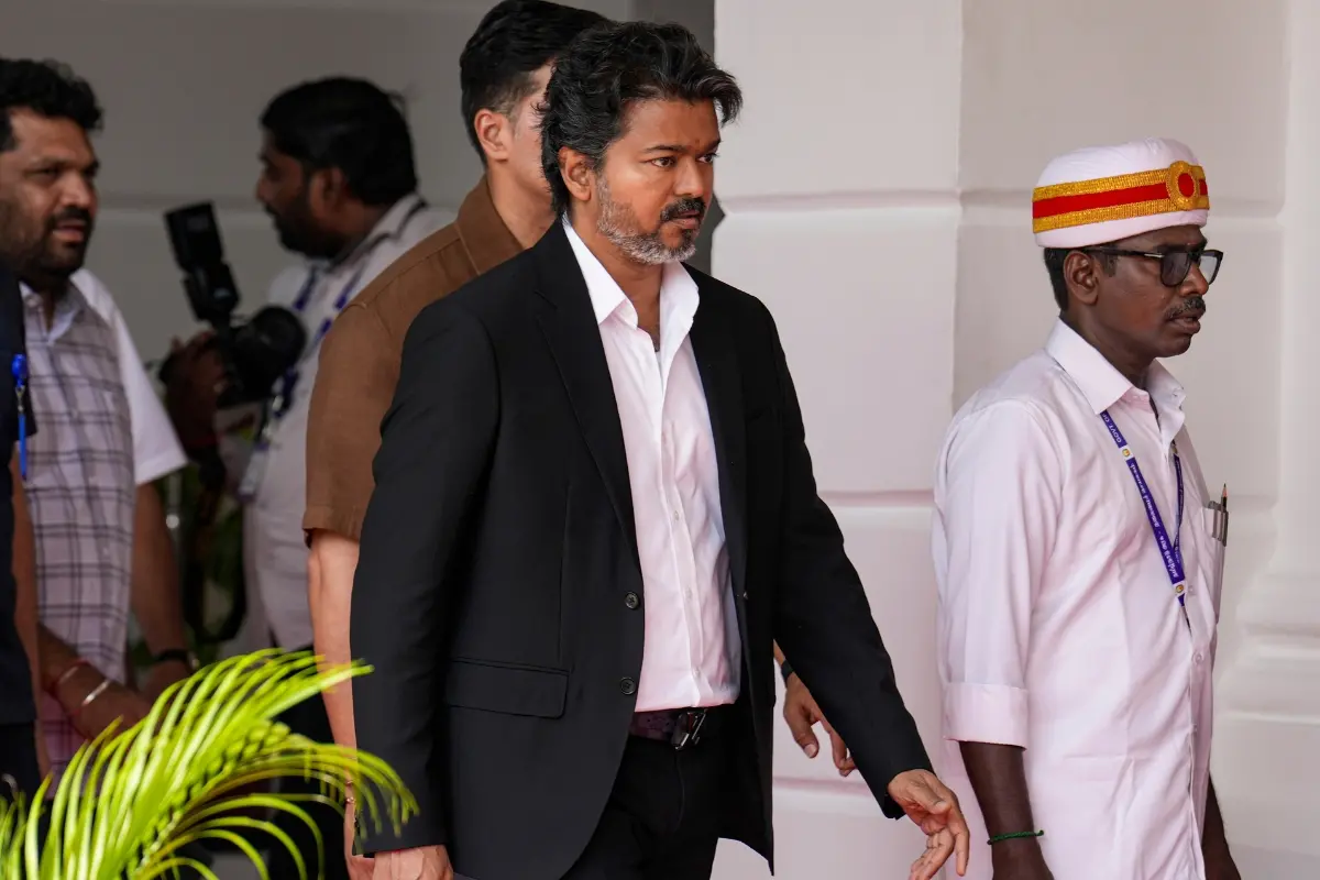 Tamil Nadu Chief Minister C Joseph Vijay arrives for the first day of the Assembly session, in Chennai.| Photo: PTI