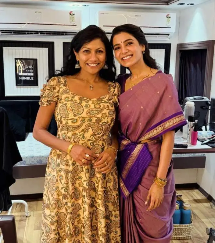 സാമന്ത റൂത്ത് പ്രഭുവിനൊപ്പം ശീതള് നിദിമോറു | Photo: instagram/sheetal nidimoru
