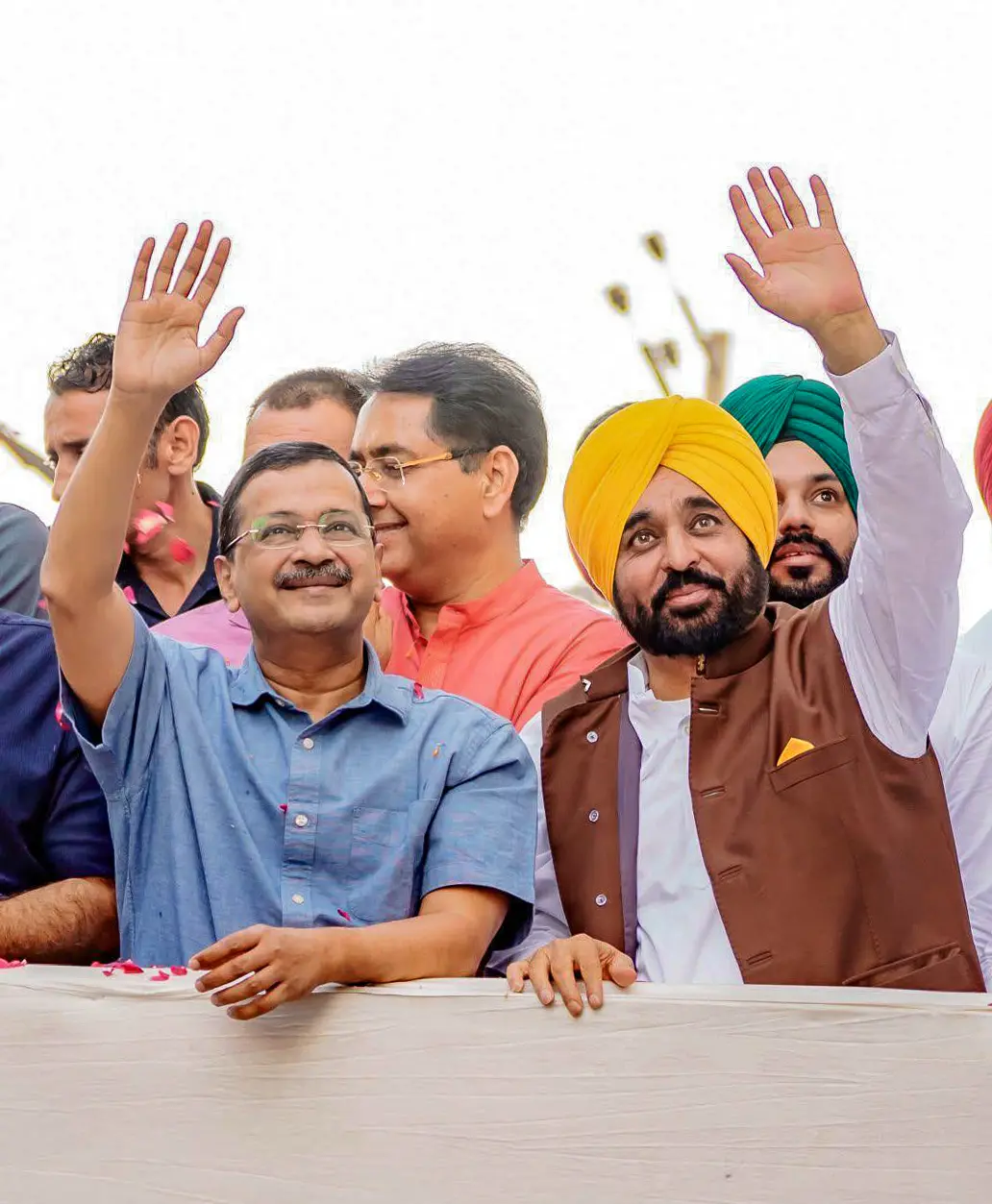 Punjab CM Bhagwant Mann with AAP National Convenor Arvind Kejriwal | ANI