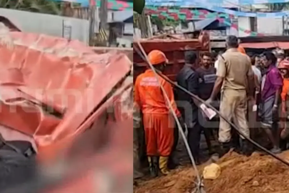 Lorry involved in the accident, rescue operation ongoing in Kottarakara