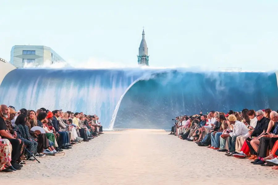 Louis Vuitton Menswear SS27: Pharrell Williams creates a 26-foot wave in Paris
