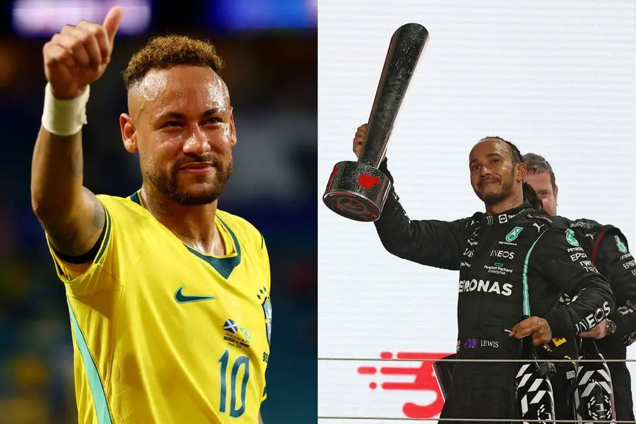 neymar, lewis hamilton