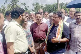 കുറ്റിക്കടവ് പാലം എം.എൽ.എ.യും ഉദ്യോഗസ്ഥരും സന്ദർശിച്ചു