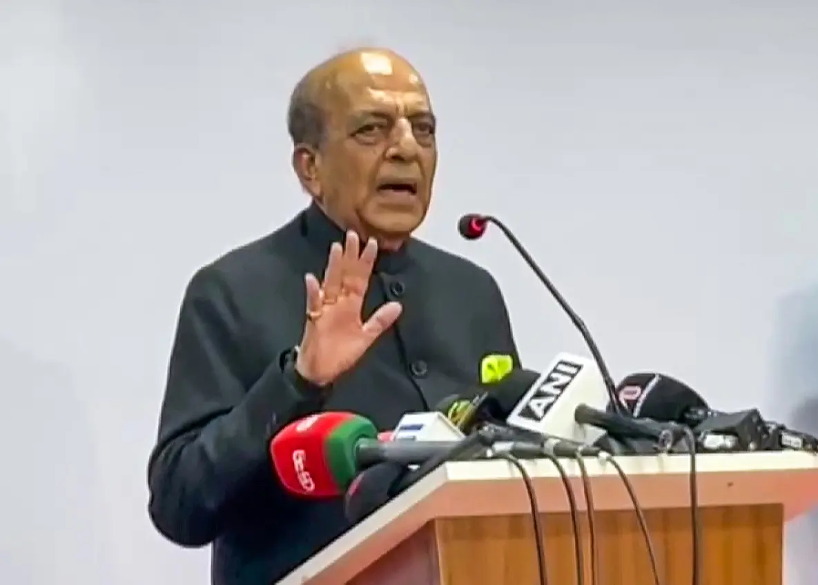Newly appointed High Commissioner of India to Bangladesh, Dinesh Trivedi, addresses the media on tourist visa, in Dhaka on Thursday. | Photo: ANI Video Grab