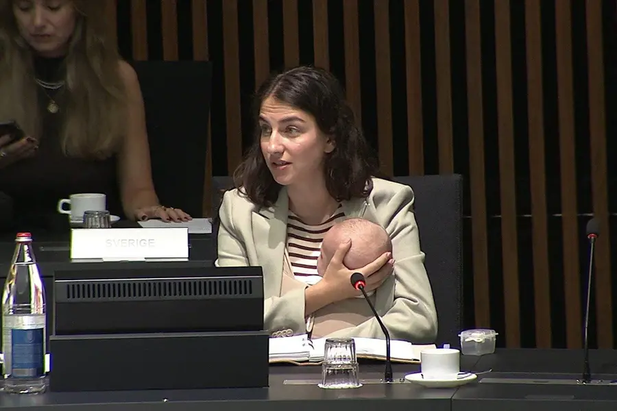 Swedish Climate Minister Makes History By Attending European Union Meeting With Three Month Old Baby