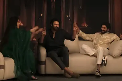 Prabhas flashes three fingers, and the internet thinks ‘Baahubali 3’ is happening | WATCH
