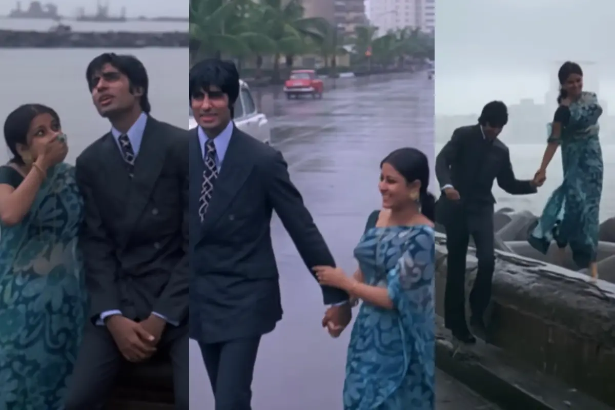 രിംജിം ഗിരേ സാവന്‍ ​ഗാനരം​ഗത്തിൽനിന്ന് | Photo: Screen grab/ YouTube: Shemaroo Filmi Gaane