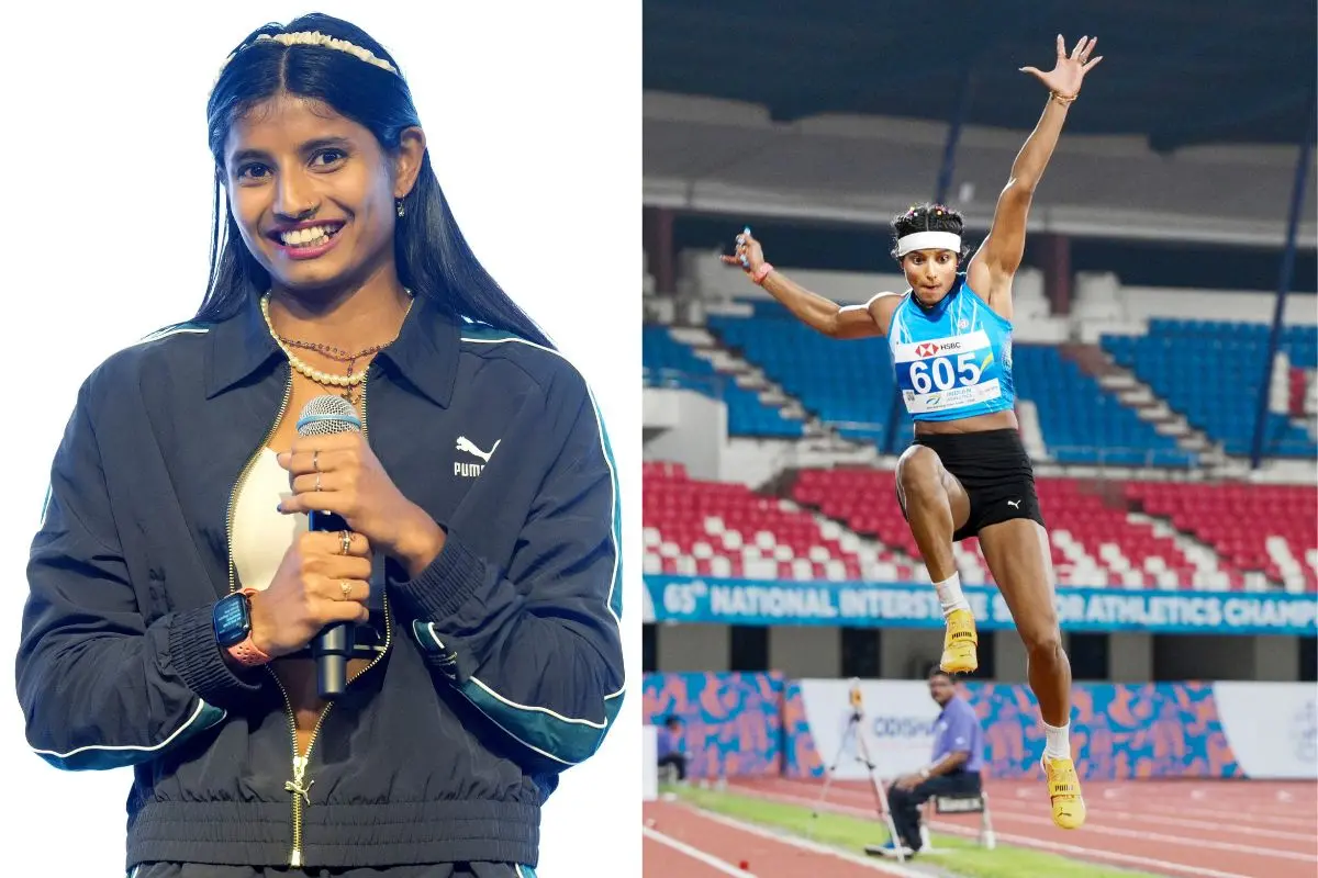 Long jumper Ancy Sojan in action at the National Inter-State Senior Athletics Championships (Photo: PTI)