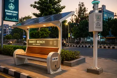 Sit, charge and relax: Bhubaneswar's solar smart benches are powering a greener future