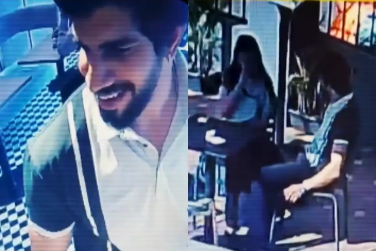 CCTV footage shows Siya Goyal and Chetan Chaudhary at a cafe