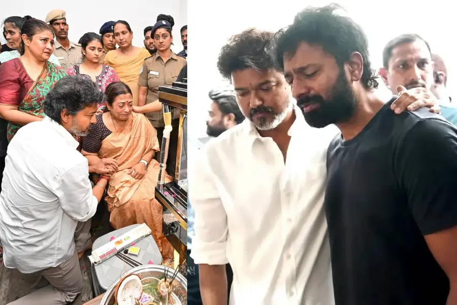 Vijay with Shanthnu and Poornima