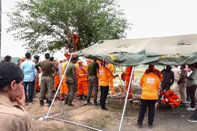 Four-year-old boy dies after 21-hour rescue from 220-foot borewell in Haryana