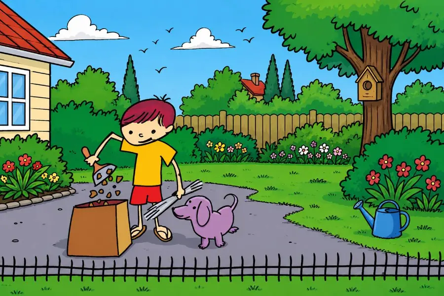 cleaning kid