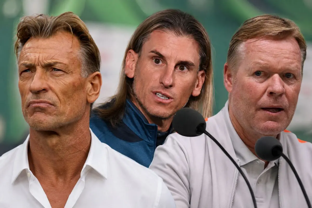 From Left: Tunisia head coach Sabri Lamouchi, Ecuador's Argentine head coach Sebastian Beccacece, and Netherlands' head coach Ronald Koeman. (Photos: AFP)