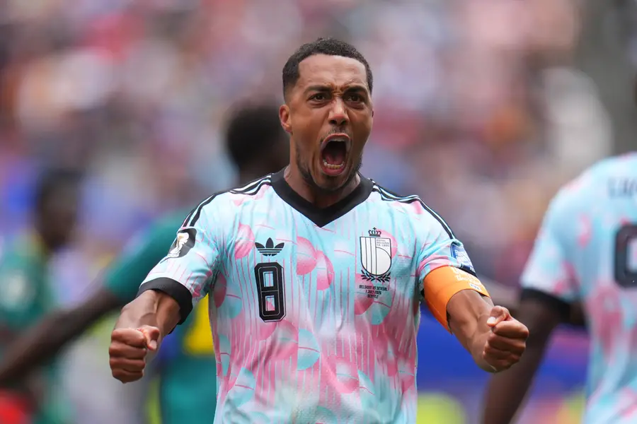 Belgium's Youri Tielemans (8) celebrates after scoring | AP/PTI