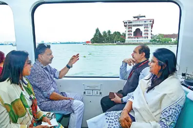 Rajiv Pratap Rudy pilots IndiGo flight to Kochi, then heads for Water Metro ride