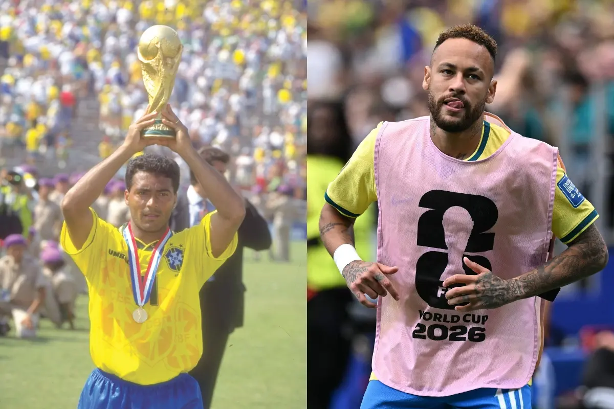 Brazilian former striker Romario (L) and Brazil's forward #10 Neymar | Photo: Getty Images/AFP