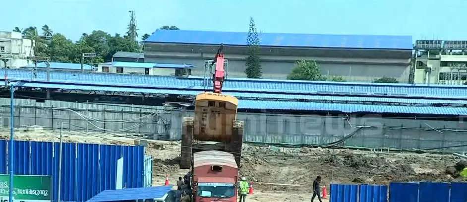 The accident site at Thiruvananthapuram railway station