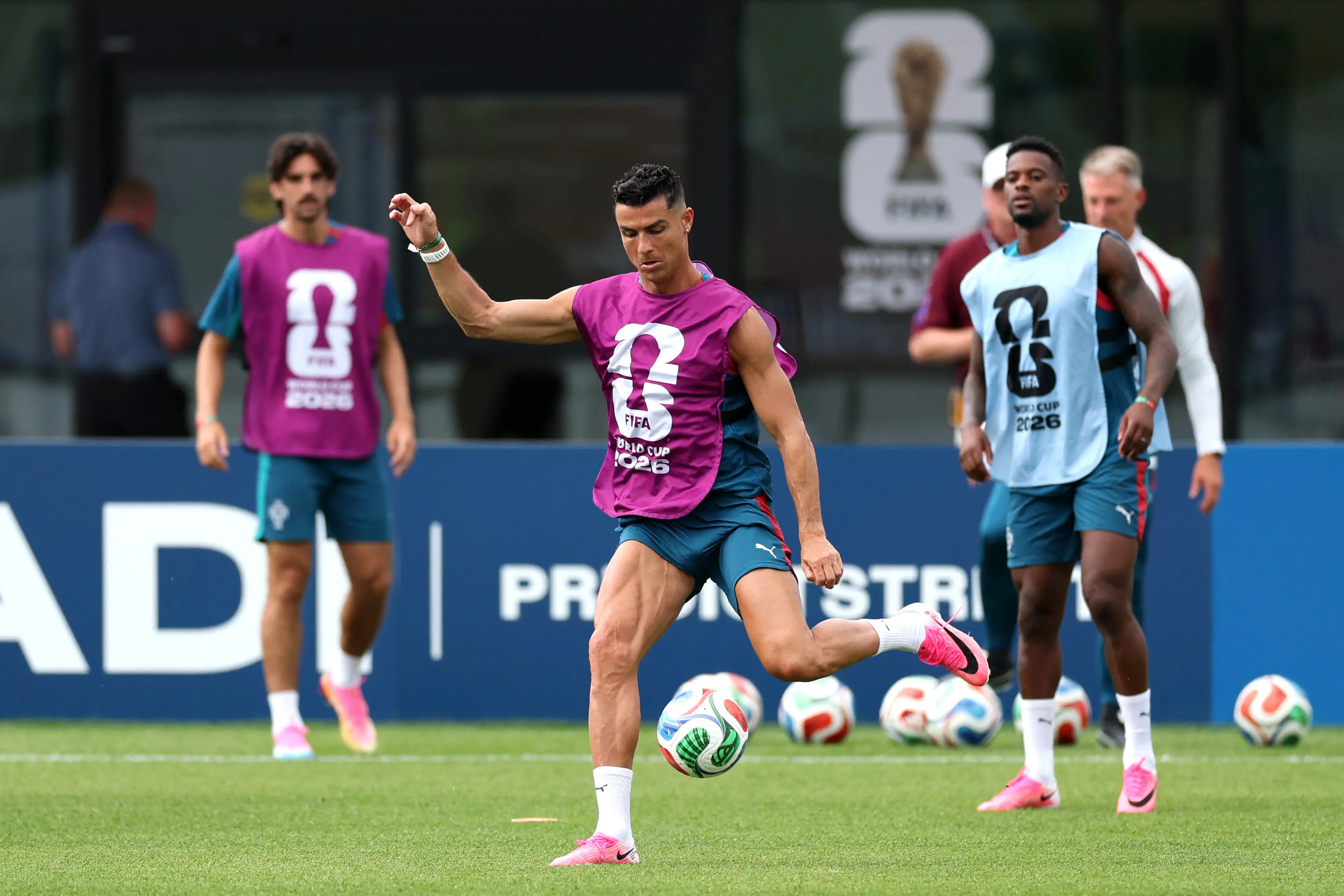 Ronaldo trains during the Portugal training session one day ahead of the FIFA World Cup 2026 Round of 32 match between Portugal and Croatia | Getty Images via AFP