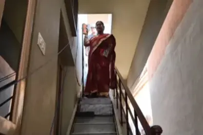 This husband built an escalator so his wife never has to climb stairs again