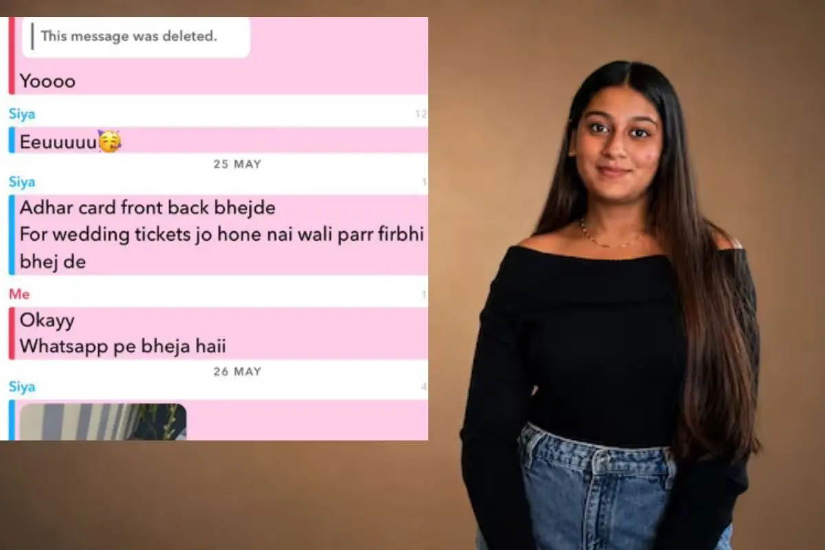 Alleged Snapchat message of Siya Goyal